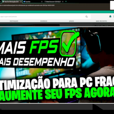 Pack De Otimizações [Pc/Notebook] | Aumente Até 200 FPS++