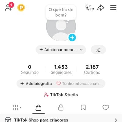 CONTA TIK TOK 1,4K DE SEG E 2,1K DE CURT (SHOP ATIVO) (CONTAS TIK TOK SHOP)