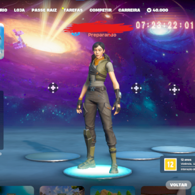 Conta com  40k de v-bucks