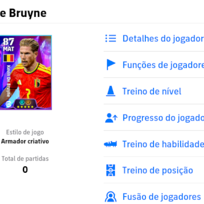 Contas efootball com De Bruyne 106