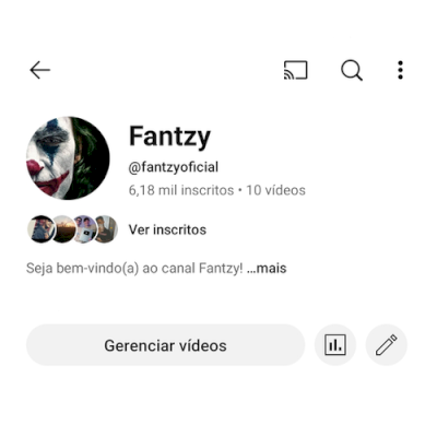 Canal de YouTube com +D 6 MIL INSCRITOS! 🔥😱