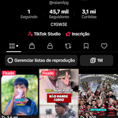 Conta Tiktok 48k seguidores reais