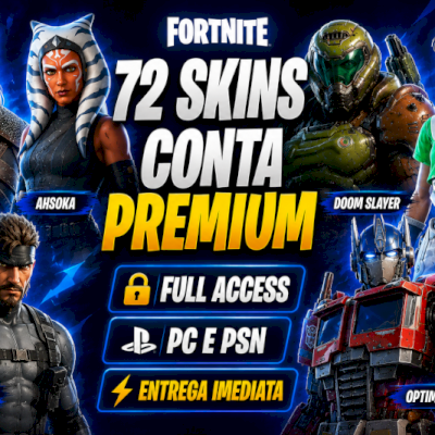 Conta Fortnite | Geralt + Ahsoka + Doom Slayer + FNCS Renegade | 72 Skins