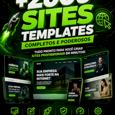 🚀 Pack +2000 Sites & Templates Completos E Poderosos