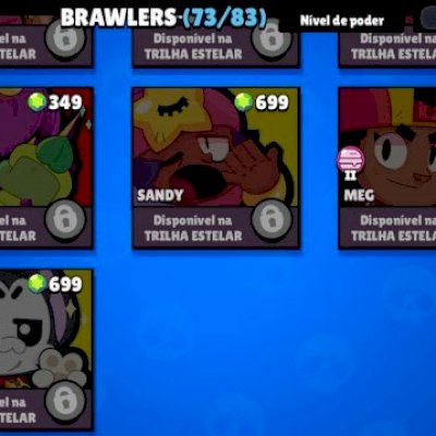 VALOR NEGOCIÁVEL , 14 hipercargas, 15 brawlers nível 11, 73 brawlers no total.
