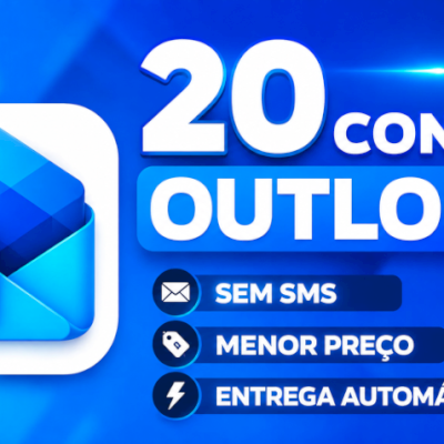 20x CONTAS EMAIL OUTLOOK/HOTMAIL + Entrega imediata NÃO PRECISA DE SMS