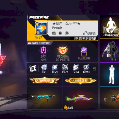 Conta top de free fire