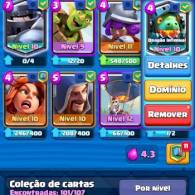 vendo conta clash royale lv12 5000k trofeus