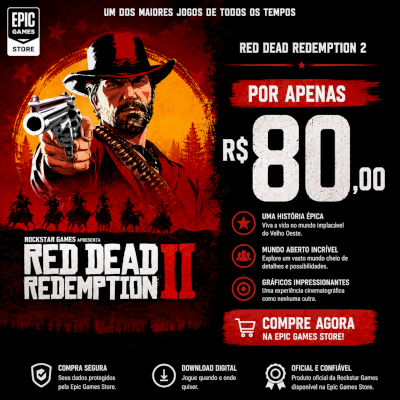 Red Dead Redemption 2 – PC | Epic Games | Conta/Jogo