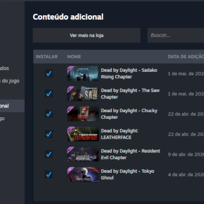 CONTA STEAM FOCADA EM DEAD BY DAYLIGHT