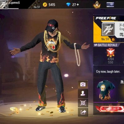 conta de free fire pra sair agora