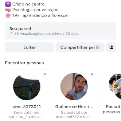 Conta Instagram sem selo de novo e com mais de 1k de seguidores
