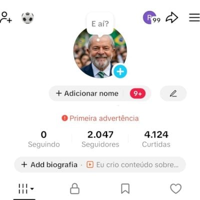 CONTA TIK TOK 2K DE SEG E 4K DE CURTIDAS (SEM SHOP) (CONTAS TIK TOK) COM AVISO