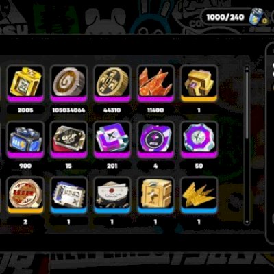 Conta com muito personagem, motores assinaturas e skin1