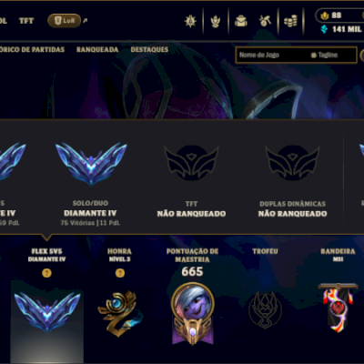 CONTA DIAMANTE (113 SKINS) FULL ACESSO NEGOCIO VALOR