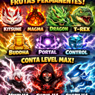 CONTA BLOX FRUITS LEVEL MAX - 11 FRUTAS PERM