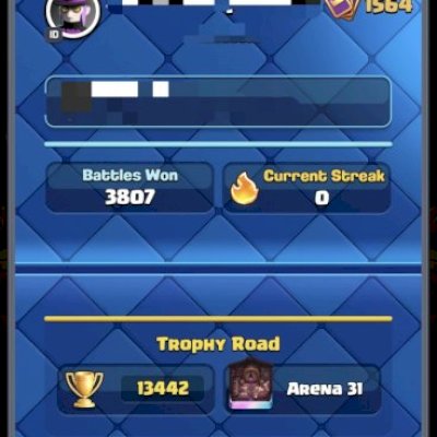 13.442 Troféus | Arena 31| Lvl 60 | 9 Evo | 2 Hero | 5 Max | 4 Lv15 | 22 Lv14