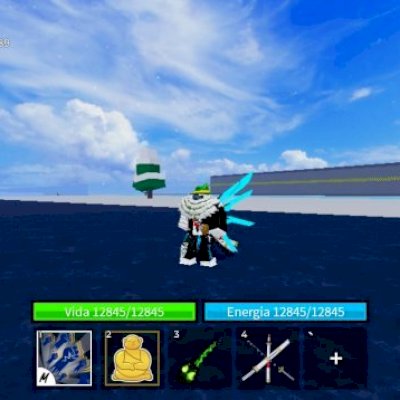 Conta de Blox Fruits Todas as espadas e armas, quase etodas as Raças v4