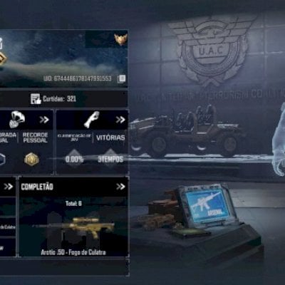 Cinta COD mobile nível 203 com skin lendária e várias outras skins