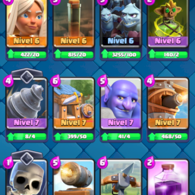 Conta muito boa, quase todas as cartas, bastante gemas e ouro