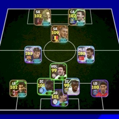 Conta Efootball Móbile Éden Hazard 109 + Ronaldinho 104 + Totti 105