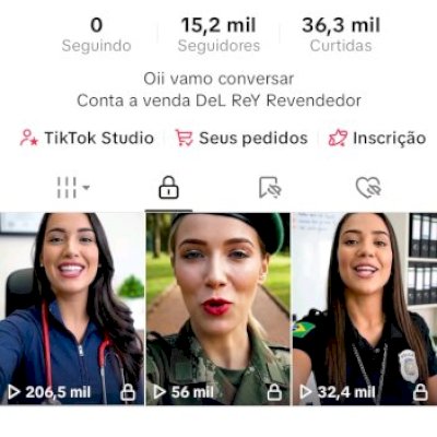Tiktok [MONETIZADO] 15k seguidores 100% reais, job artista  (Leia a descrição)