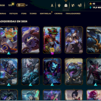 Conta prata, todos os campeões , 385 skins , Honra 3 , nivel 469