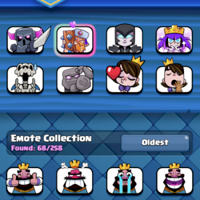 Vendo conta boa de Clash/ 8 evoluções, mais de 60 emojis, skins de torre e etc