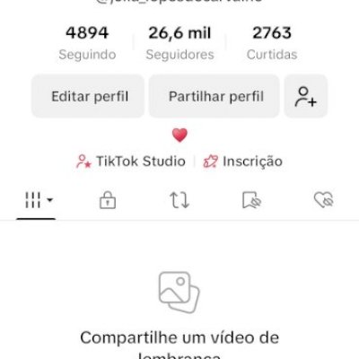Vendo conta 26,6K no tik tok!!