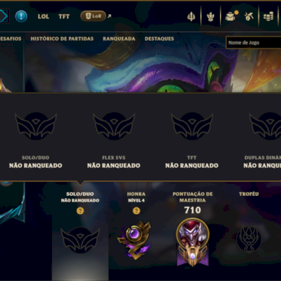 Unranked com TODOS os Champs e 253 Skins ( JG / MID ) - ( Nivel 642 )