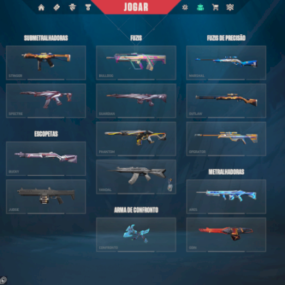 Conta valorant com algumas skins
