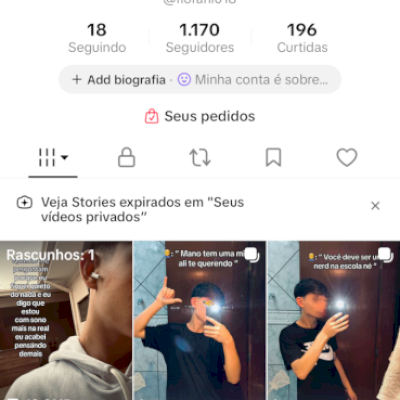 Conta TikTok 1.1K seguidores