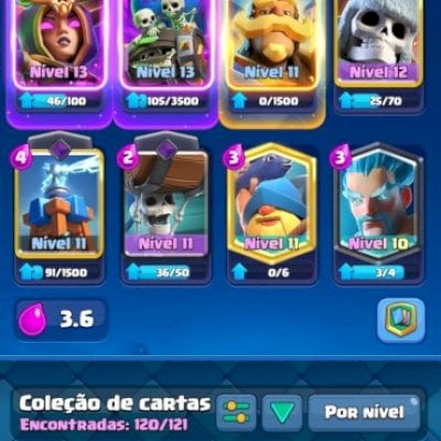 Conta Clash Royale arena 21 , 8 mil troféus, cavaleiro herói e 5 evolução