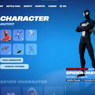 Conta Ultimate de Fortnite com 30 Skins Incluindo Homem-Aranha + 50 Acessórios