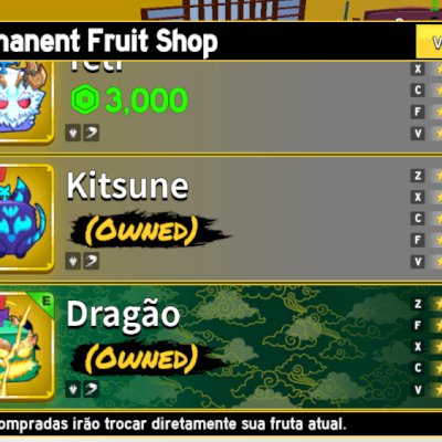 CONTA BLOX FRUITS DRAGON PERMANENTE + KITSUNE PERMANENTE EM PROMOÇÃO!!!