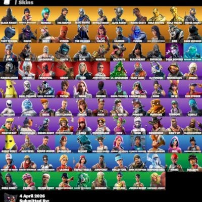 Conta OG Fortnite S2 Completa (Black Knight) + Travis Scott + Wonder + 109+ skin