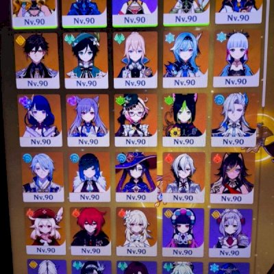 End Conta Genshin 23 Personagens + 12 Armas 5 Estrelas SA AR 60