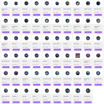 Sea of Thieves TWITCH DROPS 116 ITENS/SKINS