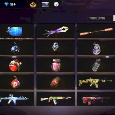 CONTA DE FF de 8 anos com itens raro