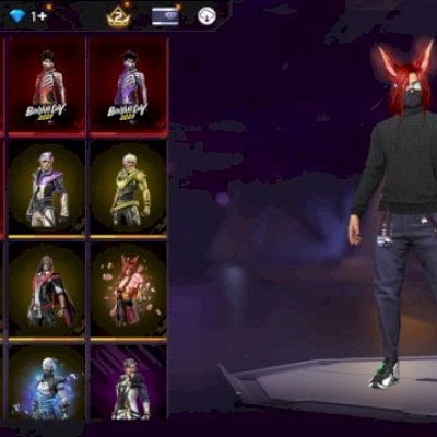 Vendo conta FF rara criada 2019, com vários itens raros, e armas evolutivas lvl7