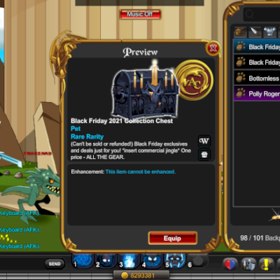 CONTA ADVENTURE QUEST WOLRD NVL 100 COM ITEMS RAROS