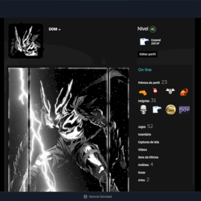 CONTA STEAM LVL 40 2 ANOS CS2 C/PRIME +MIL HRS JOGADAS +50 JOGOS NA CONTA