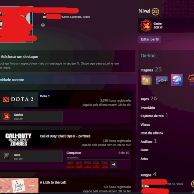 VENDO CONTA STEAM COMPLETA 🎮 Conta com +70 jogos, incluindo: 🦖 ARK: Survival