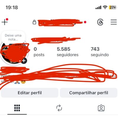 Conta instagram 5 mil seguidores Muito Top