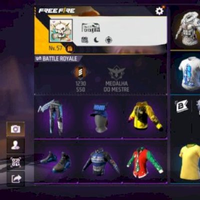 Conta raríssima de ff, com itens de 2018