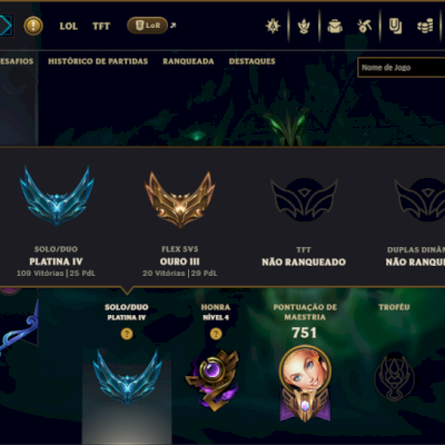 Platina 4 com TODOS os Champs e 267 Skins ( MAIN ADC )