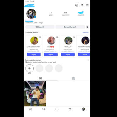 CONTA INSTAGRAM 180 seguidores reais