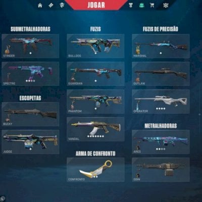 Conta Valorant com várias skins