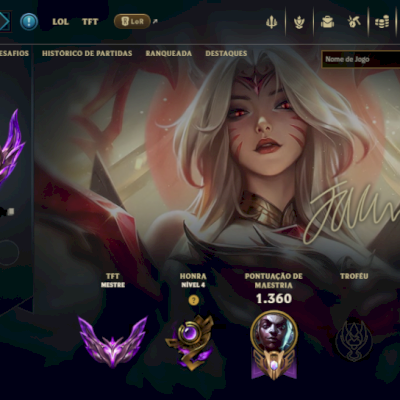 Conta Challenger, Campeões:Todos, Skins: 640+, Nível: 848