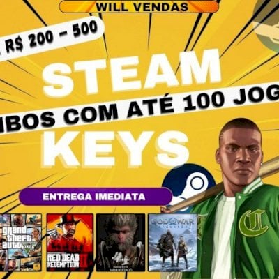 Steam Keys Aleatórias - Jogos de 200 até R$500 | [ENTREGA AUTOMÁTICA]